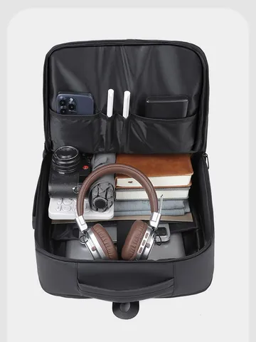 Zakelijke Laptop Rugzak Uitbreidbaar Grote Capaciteit Waterdichte Oxford Rugzak Met Externe USB Oplaadpoort Reisschooltas