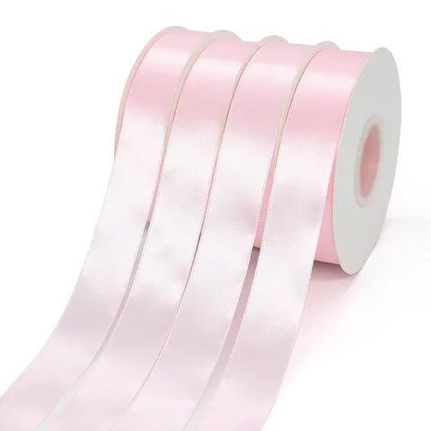 Cinta de Satén de Poliéster Cinta de Tela de Color Sólido Para Envoltura de Regalos de Boda Empaquetado de Pasteles Ramos Florales