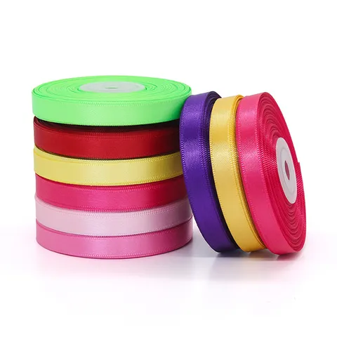 Einseitiges Polyester Satinband Für Geschenkverpackung Tortenschachtel Dekoration Blumenverpackung Hochzeit Party DIY Bastelzubehör