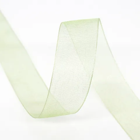 Cinta de Chifón Verde Salvia Rollo de Cinta de Organza Transparente Para Envolver Regalos Embalaje de Flores Decoración de Artesanía de Fiesta de Bodas