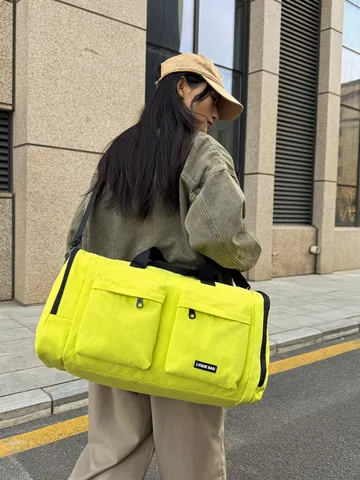 Große Kapazität Nylon Reisetasche Mit Unabhängigem Schuhfach Trocken Nasstrennung Faltbar Sport Fitness Yoga Tasche Für Herren Damen
