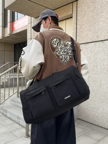 Große Kapazität Nylon Reisetasche Mit Unabhängigem Schuhfach Trocken Nasstrennung Faltbar Sport Fitness Yoga Tasche Für Herren Damen