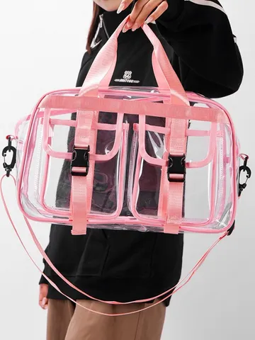 Transparente PVC Wasserdichte Reisetasche Große Kapazität Umhängetasche Klare Handtasche Für Outdoor Sport Wochenende