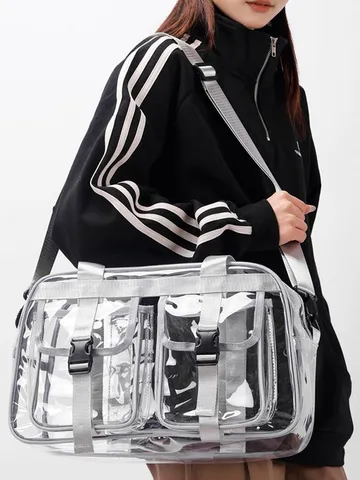 Transparente PVC Wasserdichte Reisetasche Große Kapazität Umhängetasche Klare Handtasche Für Outdoor Sport Wochenende