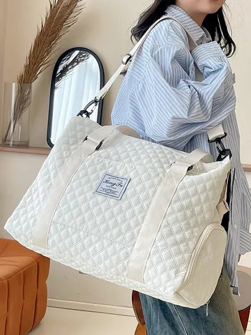 Gesteppte Reisetasche Mit Großer Kapazität Wasserdichte Trocken Nass Trennung Sporttasche Damen Herren Yoga Sport Wochenende Tote Bag