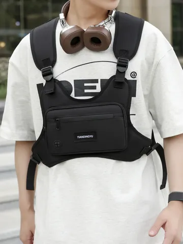 Tactisch Vest Borsttas Utility Functie Rig Mat Oxford Webbing Streetwear Crossbody Tas Hip Hop Tactische Rig Verstelbare Rugzak