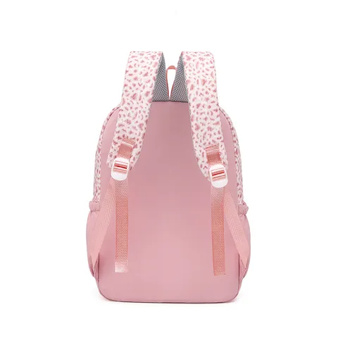 Mochila Escolar Estampado Leopardo Poliéster Daypack Casual Con Bolsa de Almuerzo Y Estuche Para Estudiantes Gran Capacidad