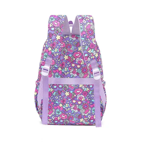 Gran Conjunto de Mochila Escolar para Estudiantes Impermeable Resistente al Desgaste Estampado de Dibujos Animados con Lonchera