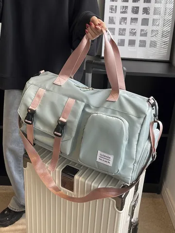Large Capacity Multifunctional Travel Bag Waterproof Sports Fitness Luggage Bag With Wet And Dry Separation And Independent Shoe Compartment For Men Women