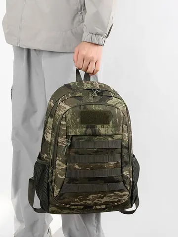 Men's Casual Tactical Backpack Large Capacity Oxford Cloth Travel School Bag Waterproof Outdoor Sports Rucksack