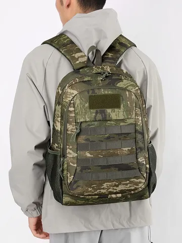 Men's Casual Tactical Backpack Large Capacity Oxford Cloth Travel School Bag Waterproof Outdoor Sports Rucksack