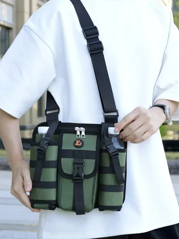 Bolso Bandolera Casual de Nailon para Hombre Impermeable Bolso Crossbody de Deporte al Aire Libre Bolso de Hombro