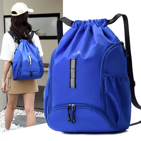 Αθλητικό Σακίδιο με Κορδόνι από Ύφασμα Oxford Unisex Μεγάλη Χωρητικότητα Αδιάβροχο Τσάντα Γυμναστηρίου Με Θήκη Παπουτσιών για Φίτνες Ταξίδι