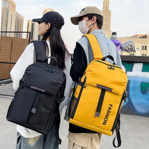 Große Kapazität Oxford Gewebe Urban Minimalistisch Rucksack Atmungsaktiv Einfarbig Laptop Tasche Für Sport Outdoor Lässig Unisex Reisepack