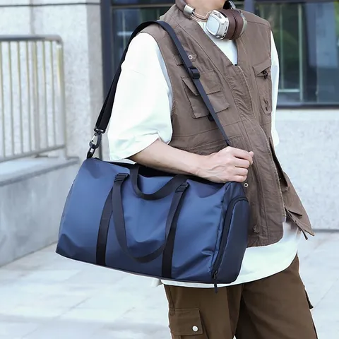Sac de Voyage Grande Capacité en Tissu Oxford Unisexe Imperméable Sac de Sport Fitness Gym Bandoulière Multifonctionnel
