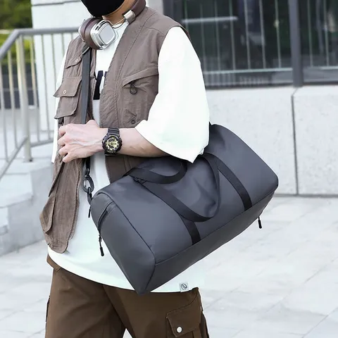 Sac de Voyage Grande Capacité en Tissu Oxford Unisexe Imperméable Sac de Sport Fitness Gym Bandoulière Multifonctionnel