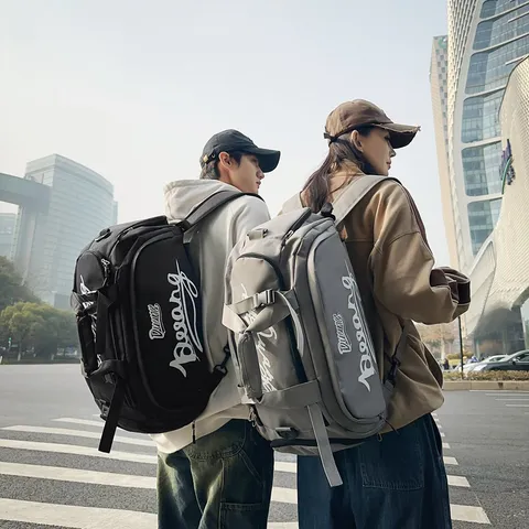 Sac à Dos de Voyage Multifonctionnel de Grande Capacité en Nylon Imperméable Style Rue Casual Unisexe Sport Sac d'École