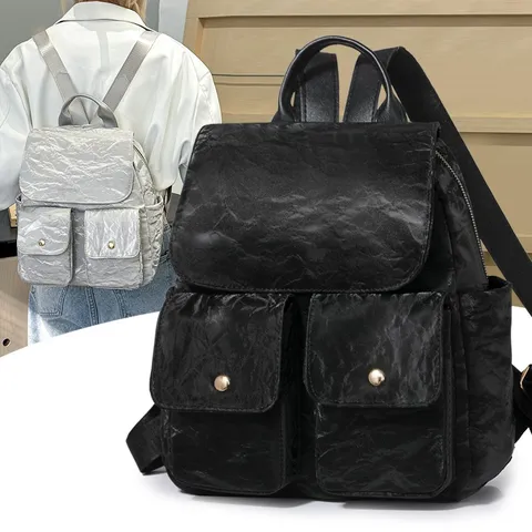 Γυναικείο Fashion Casual Nylon Backpack Μεγάλη Χωρητικότητα Ταξίδι Σχολική Τσάντα Ελαφρύ Αντικλεπτικό