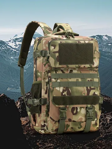 Taktischer Rucksack Mit Großer Kapazität Multifunktionaler Outdoor Wanderrucksack Reise Rucksack Strapazierfähiges Nylon Camouflage Daypack Damen Herren