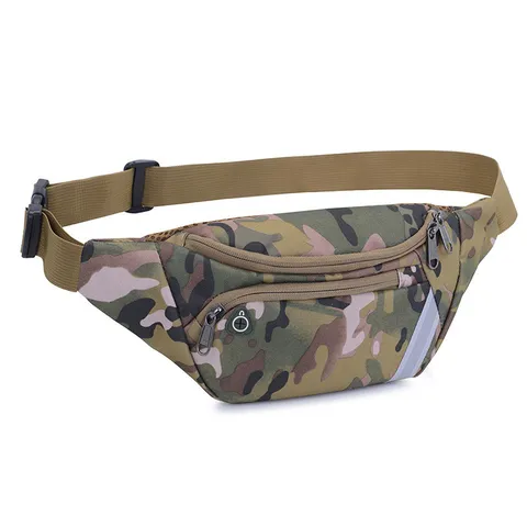 Herren Taktische Gürteltasche Multifunktional Camouflage Bauchtasche Outdoor Sport Laufen Brusttasche Diebstahlsicher Nylon Reisetasche