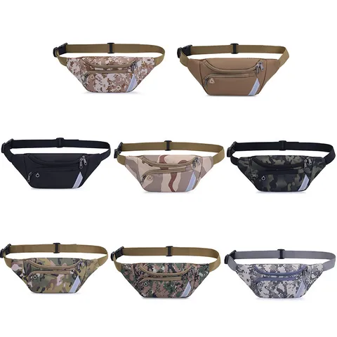 Herren Taktische Gürteltasche Multifunktional Camouflage Bauchtasche Outdoor Sport Laufen Brusttasche Diebstahlsicher Nylon Reisetasche