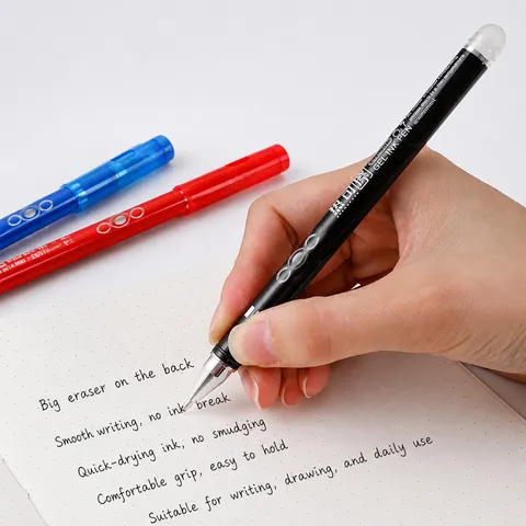 Retractable Erasable Gel Pens 0.7mm Black Red Blue Green Ink Friction Erasable Pens Smooth Writing Office School Stationery