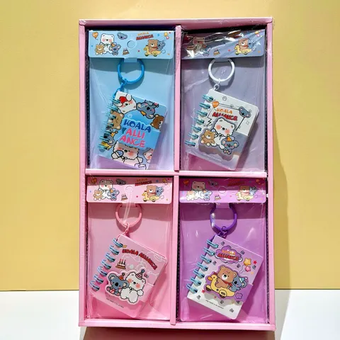 Süßes Cartoon Bär Koala Anhänger Spiralnotizbuch Tragbarer Mini Notizblock Schüler Schulbedarf Geschenk