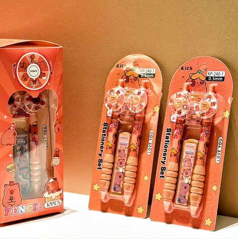 Süßer Kapi Druckbleistift Rotierende Dekompression Automatischer Bleistift Mit Miene Und Radiergummi Für Schüler