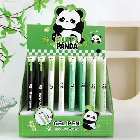 Cute Panda Gel Pens Quick Drying Black Ink Neutral Pens Cartoon Animal School Office Writing Stationery Supplies