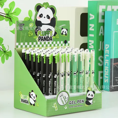 Cute Panda Gel Pens Quick Drying Black Ink Neutral Pens Cartoon Animal School Office Writing Stationery Supplies