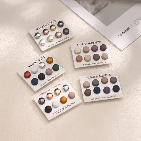 Magnete per Hijab in Lega Tondi Senza Strappi Clip per Sciarpa Spille Magnetiche per Hijab Musulmano Accessori per Sciarpa per Donne