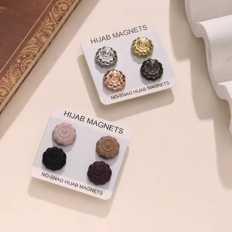 Hijab Magneti Forti Spille Magnetiche per Sciarpa Mantello Scialle Spilla Decorativa Accessori Hijab in Metallo per Donne