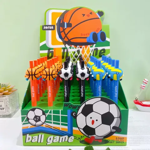 Cartoon Sportball Gelschreiber 0.5mm Süß Basketball Fußball Presse Neuheit Kugelschreiber Schüler Schreibwaren Geschenk