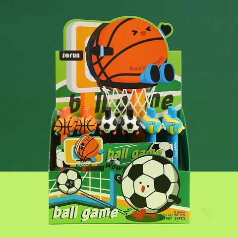 Cartoon Sportball Gelschreiber 0.5mm Süß Basketball Fußball Presse Neuheit Kugelschreiber Schüler Schreibwaren Geschenk