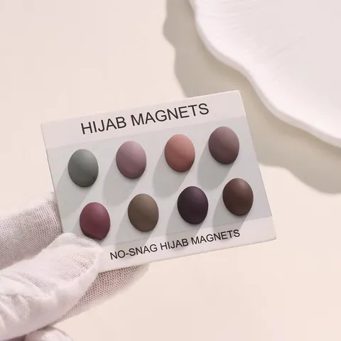 Legering Sterk Magnetisch Hijab Magneten Sjaal Spelden Rond Ovaal Driehoek Meerkleurig Sjaal Sluiting Moslim Hoofddoek Accessoires