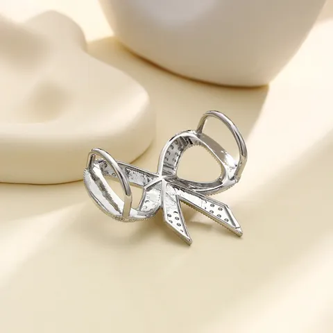 Vintage Fibbia per Sciarpa a Fiocco Cava in Lega Perla Artificiale Strass Clip per Sciarpa Elegante Donna Accessori da Abito