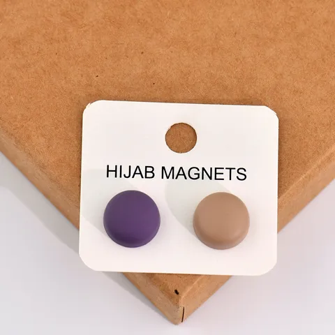 Magneti per Hijab in Metallo Opaco Spille per Sciarpa magnetiche Rotonde Senza Traccia Antiriflesso Clip per Hijab