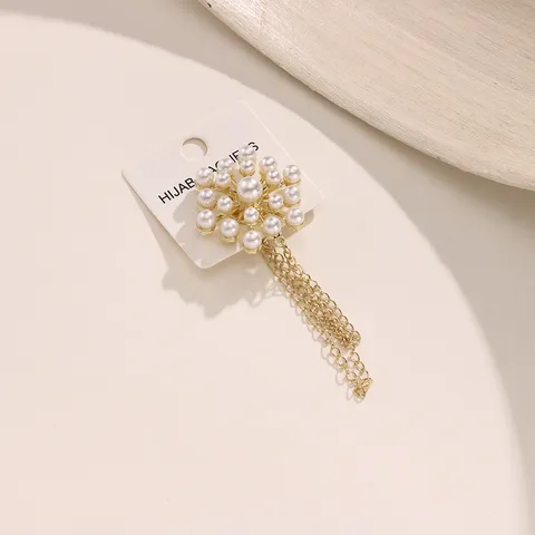 Legering Kunstparel Strass Magnetische Sjaalclip Bro brooch Speld Mode Kleding Kraag Anti-glans Gesp Voor Vrouwen