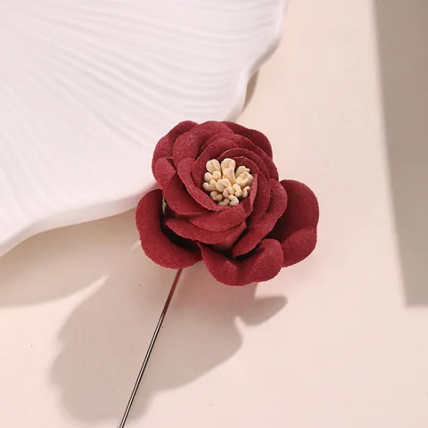 Spilla con Fiore di Rosa in Tessuto Spilla da Rever Elegante Accessori di Abbigliamento Corsage Per Donne Decorazione di Festa Quotidiana Gioielli