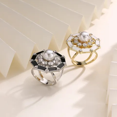 Fibbia per Sciarpa in Seta Vintage Francese Strass Perla Artificiale Clip per Scialle Accessorio Moda Donna Spilla per Abiti