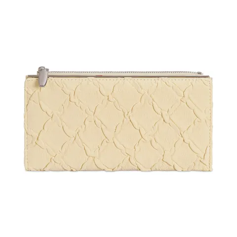 Luxus Webmuster Lange Geldbörse für Damen Mode PU Leder Reißverschluss Portemonnaie mit Mehreren Kartenfächern und Münzfach Elegante Handtasche Clutch