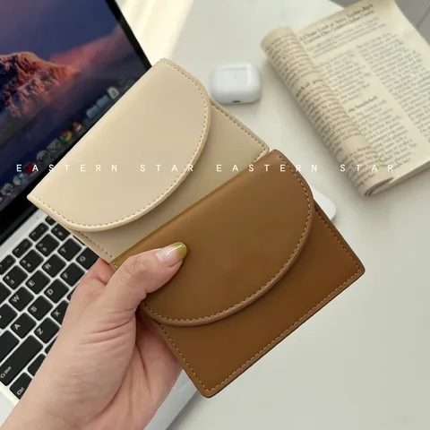 Damen Minimalistische PU Leder Kleine Geldbörse Multifunktionaler Kartenhalter Koreanischer Stil Münzfach Einfarbig Krokodilmuster