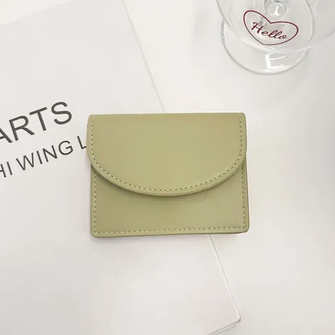 Minimalistischer Kartenhalter Aus PU-Leder Für Damen Im Koreanischen Stil Viele Kartenfächer Einfarbig Krokodilmuster RFID-Geldbörse
