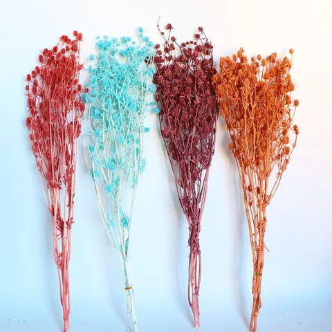 Bouquet di Eryngium di Fiori Preservati Naturali Vera Pianta Essiccata Composizione Floreale per Decorazione Casa Festa di Matrimonio Regalo