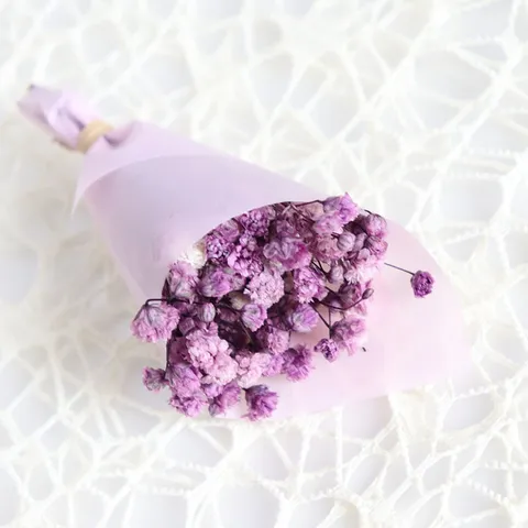 Mini Bouquet di Fiori di Gipsofila Preservata Fiori Secchi Piccolo Allestimento Floreale Per Arredamento Regalo Festa