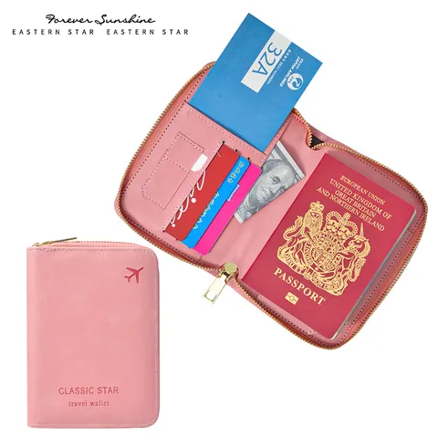 RFID Blockierung PU Leder Reisepass Hülle Reisebrieftasche Multi-Kartensteckplatz Reisepass Cover Für Damen Herren Reisezubehör