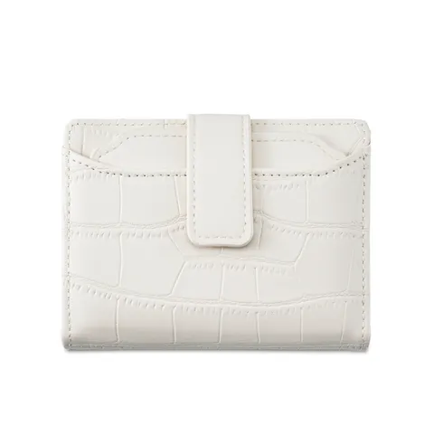 Koreanischer Stil Damen Steinmuster Kurze Brieftasche PU Leder Zweifach Gefaltet Reißverschluss Multi Kartenfächer Geldbörse Damen Geldclip