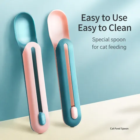 Huisdier Kat Strip Feeder Plastic Knijp Lepel Handig Huisdier Voeding Hulpmiddel Kat Snack Squeezer Kat Benodigdheden