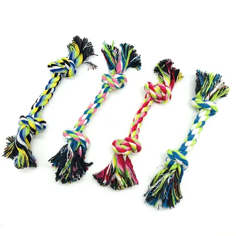 Dog Chew Toy Cotton Rope Knot Molar Teeth Cleaning Interactive Boredom Relief Toy For Puppy Large Dogs Pet Supplies