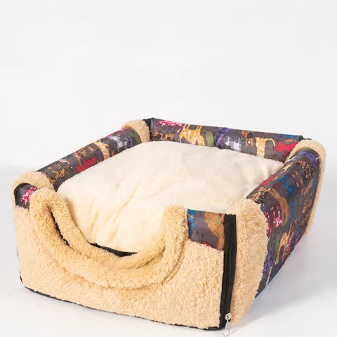 Warm Plush Cat Dog Tent House Cave Winter Enclosed Pet Bed Soft Fleece Puppy Kitten Sleeping Nest Pet Supplies